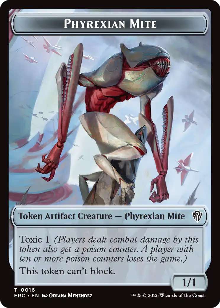 Citizen // Phyrexian Mite Double-Sided Token [Reality Fracture Commander Tokens] | Gate City Games LLC