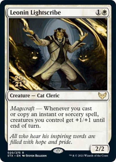 Leonin Lightscribe [Strixhaven: School of Mages Prerelease Promos] | Gate City Games LLC