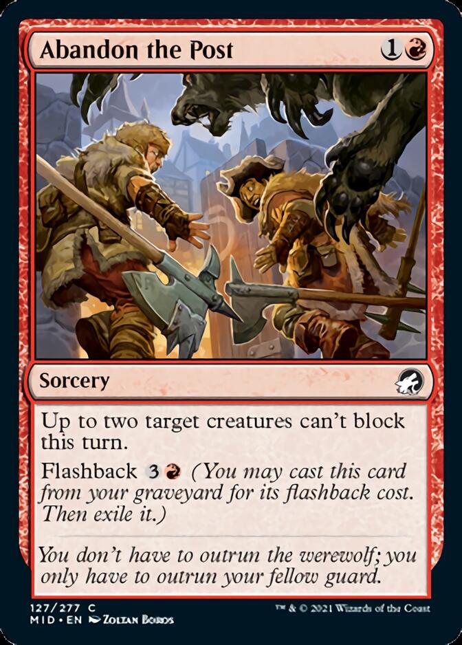 Abandon the Post [Innistrad: Midnight Hunt] | Gate City Games LLC