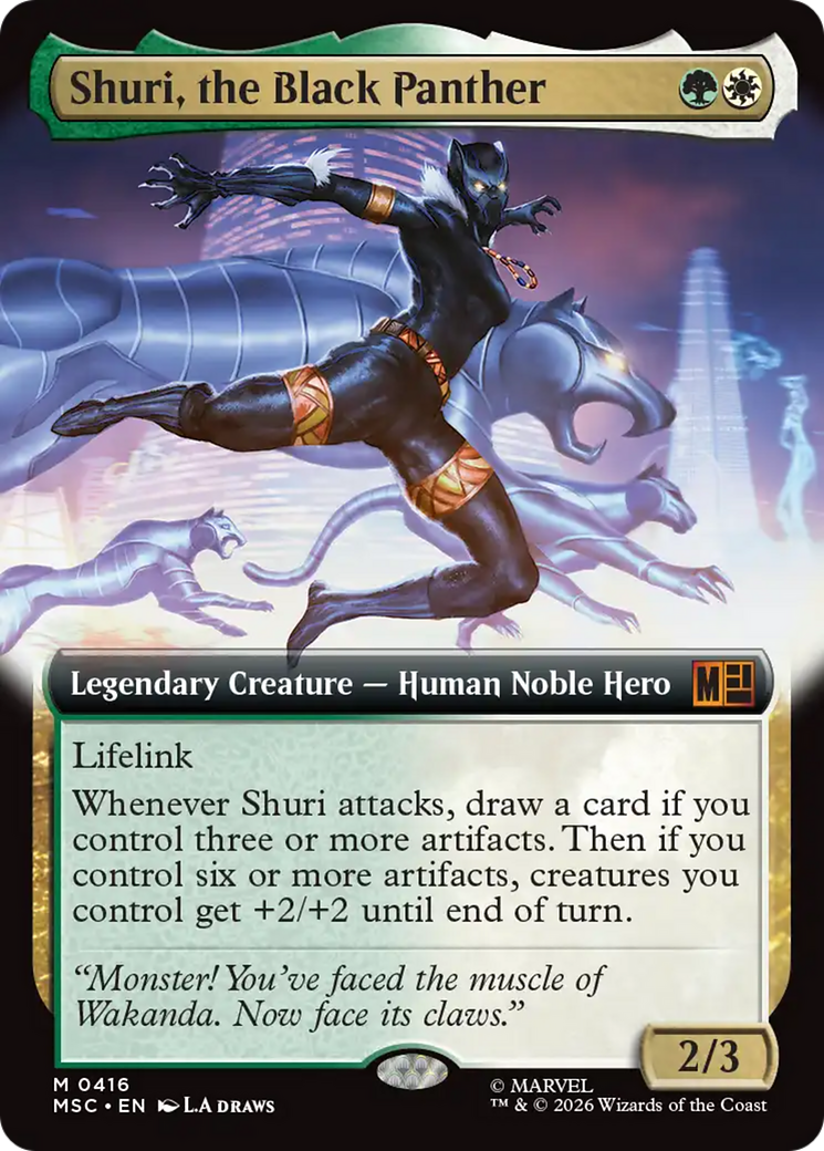 Shuri, the Black Panther (Extended Art) [Marvel Super Heroes Commander] | Gate City Games LLC