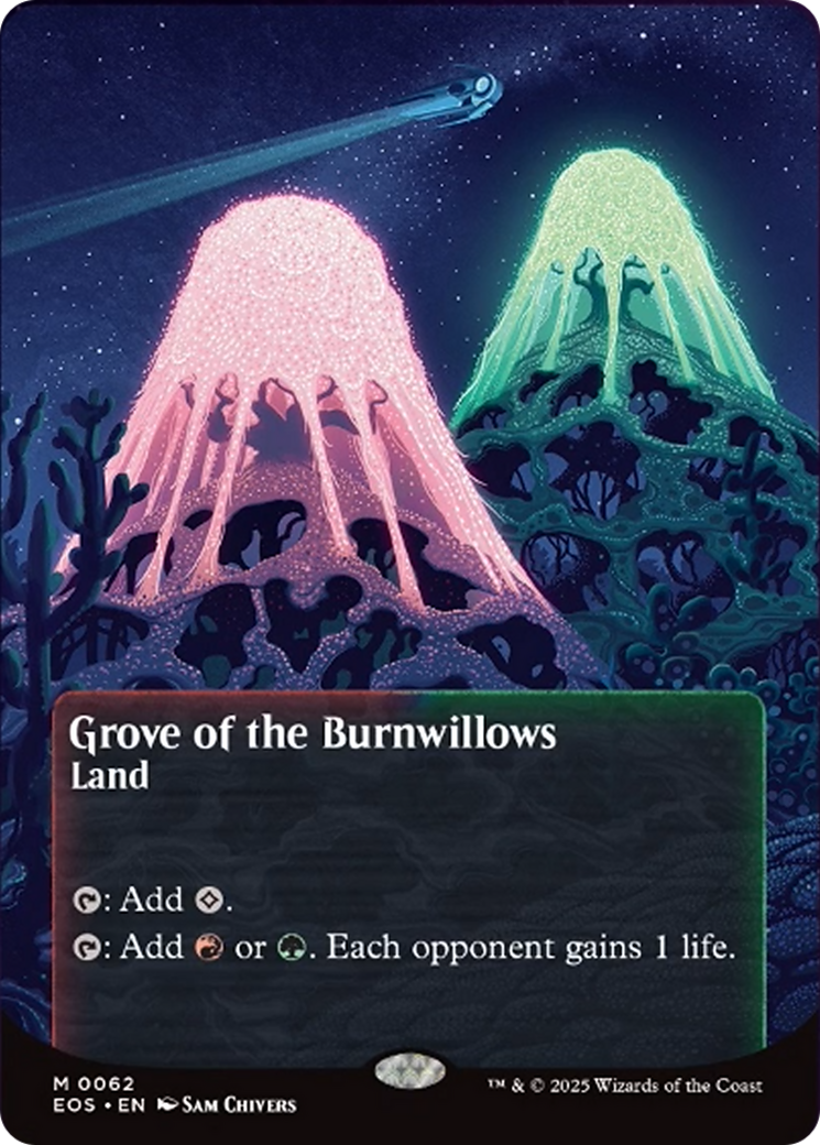 Grove of the Burnwillows (0062) (Borderless) [Edge of Eternities: Stellar Sights] | Gate City Games LLC
