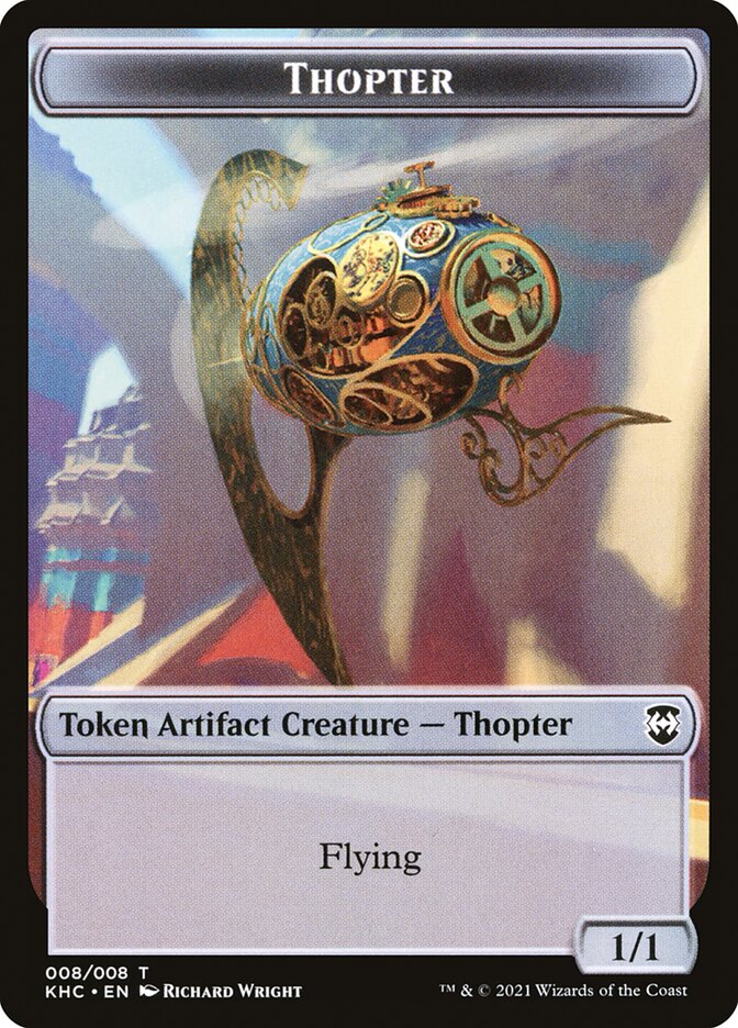 Replicated Ring // Thopter Double-Sided Token [Kaldheim Commander Tokens] | Gate City Games LLC