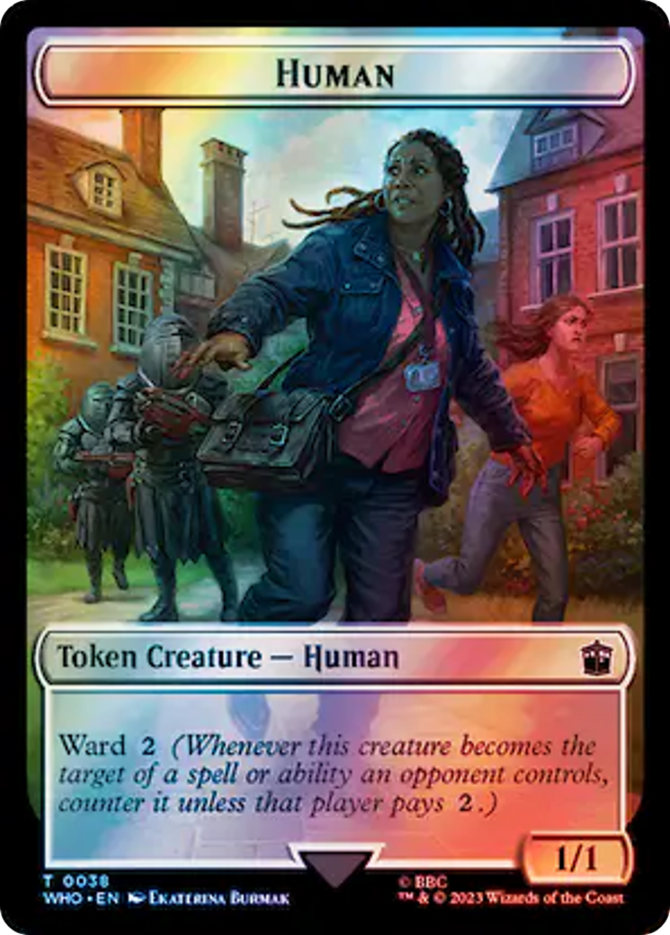 Human (0038) // Mutant Double-Sided Token (Surge Foil) [Doctor Who Tokens] | Gate City Games LLC