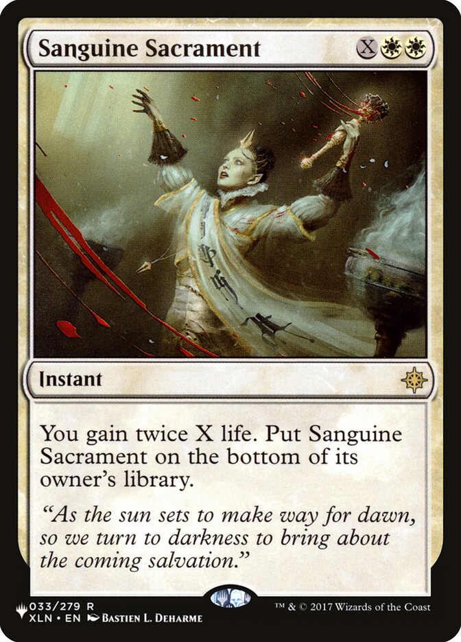 Sanguine Sacrament [The List] | Gate City Games LLC