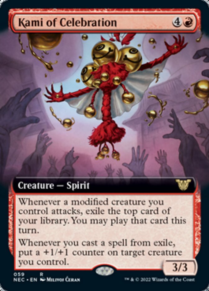 Kami of Celebration (Extended Art) [Kamigawa: Neon Dynasty Commander] | Gate City Games LLC
