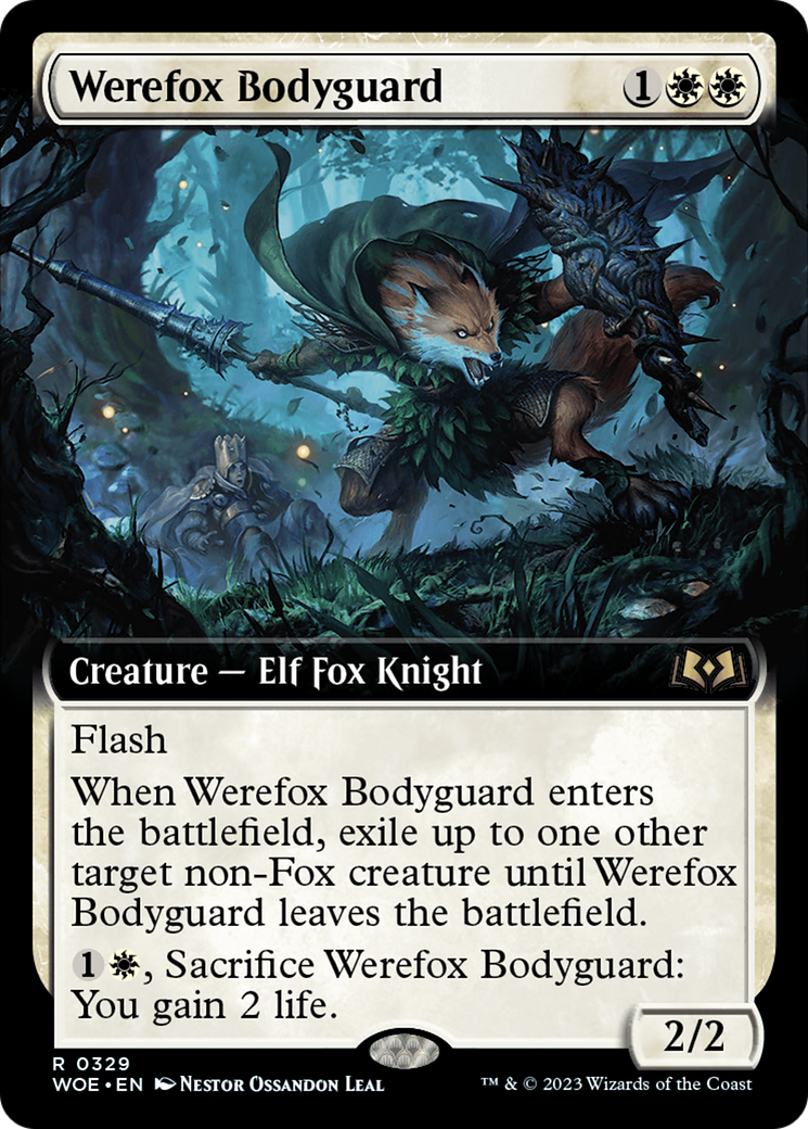 Werefox Bodyguard (Extended Art) [Wilds of Eldraine] | Gate City Games LLC