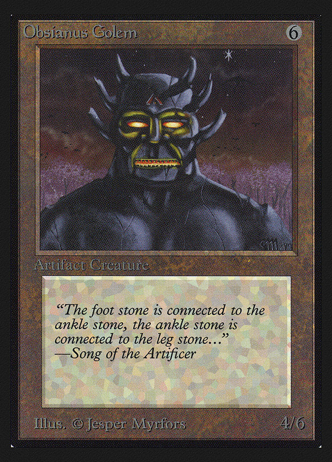 Obsianus Golem [International Collectors' Edition] | Gate City Games LLC