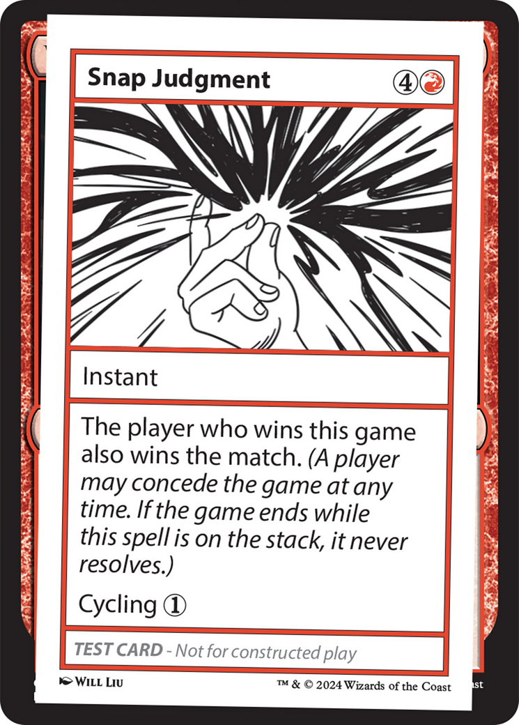 Snap Judgment [Mystery Booster 2 Playtest Cards] | Gate City Games LLC