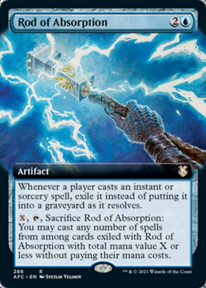 Rod of Absorption (Extended Art) [Dungeons & Dragons: Adventures in the Forgotten Realms Commander] | Gate City Games LLC