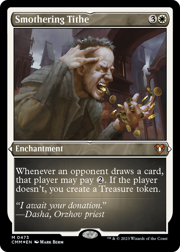 Smothering Tithe (Foil Etched) [Commander Masters] | Gate City Games LLC