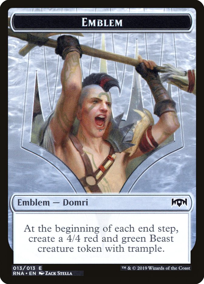Domri, Chaos Bringer Emblem [Ravnica Allegiance Tokens] | Gate City Games LLC