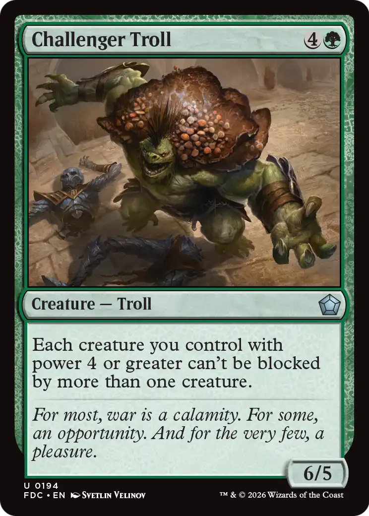 Challenger Troll [Foundations Commander] | Gate City Games LLC