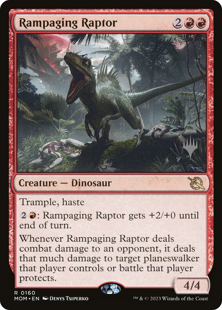 Rampaging Raptor (Promo Pack) [March of the Machine Promos] | Gate City Games LLC