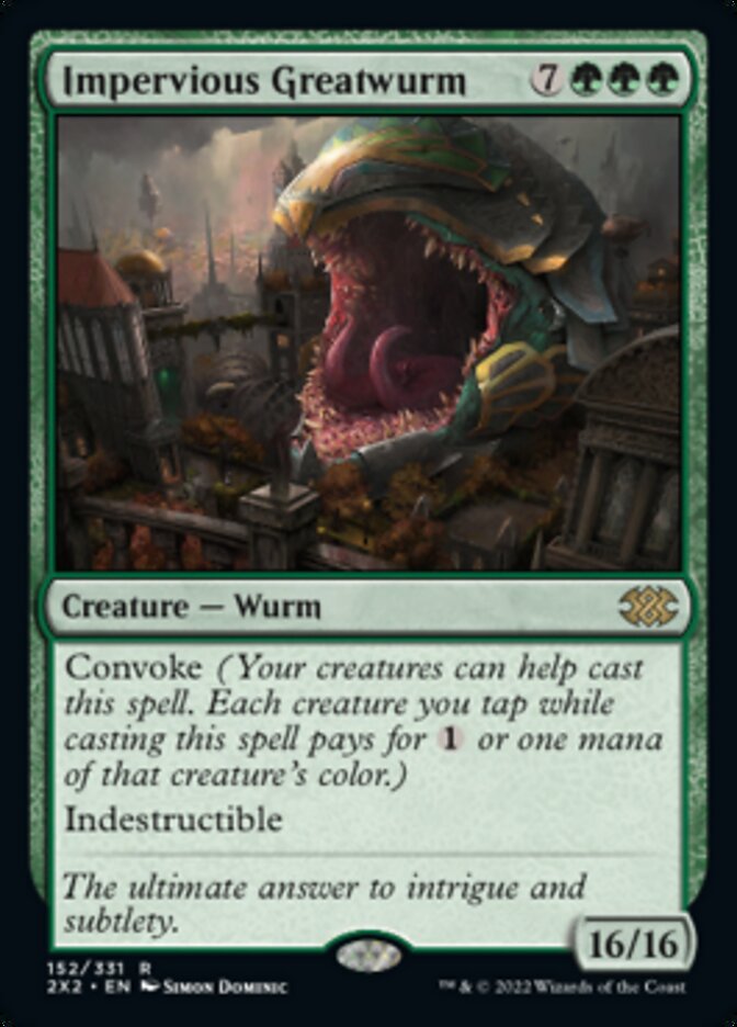 Impervious Greatwurm [Double Masters 2022] | Gate City Games LLC