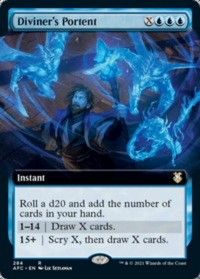 Diviner's Portent (Extended Art) [Dungeons & Dragons: Adventures in the Forgotten Realms Commander] | Gate City Games LLC