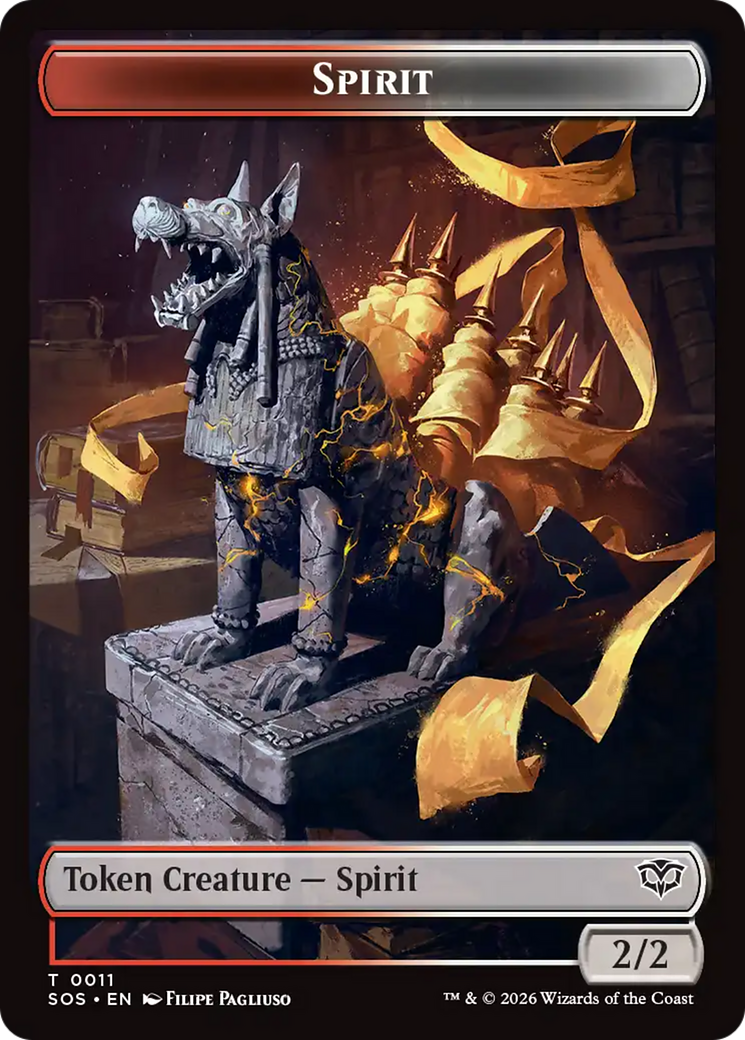Fractal (0005) // Spirit (0011) Double-Sided Token [Secrets of Strixhaven Tokens] | Gate City Games LLC