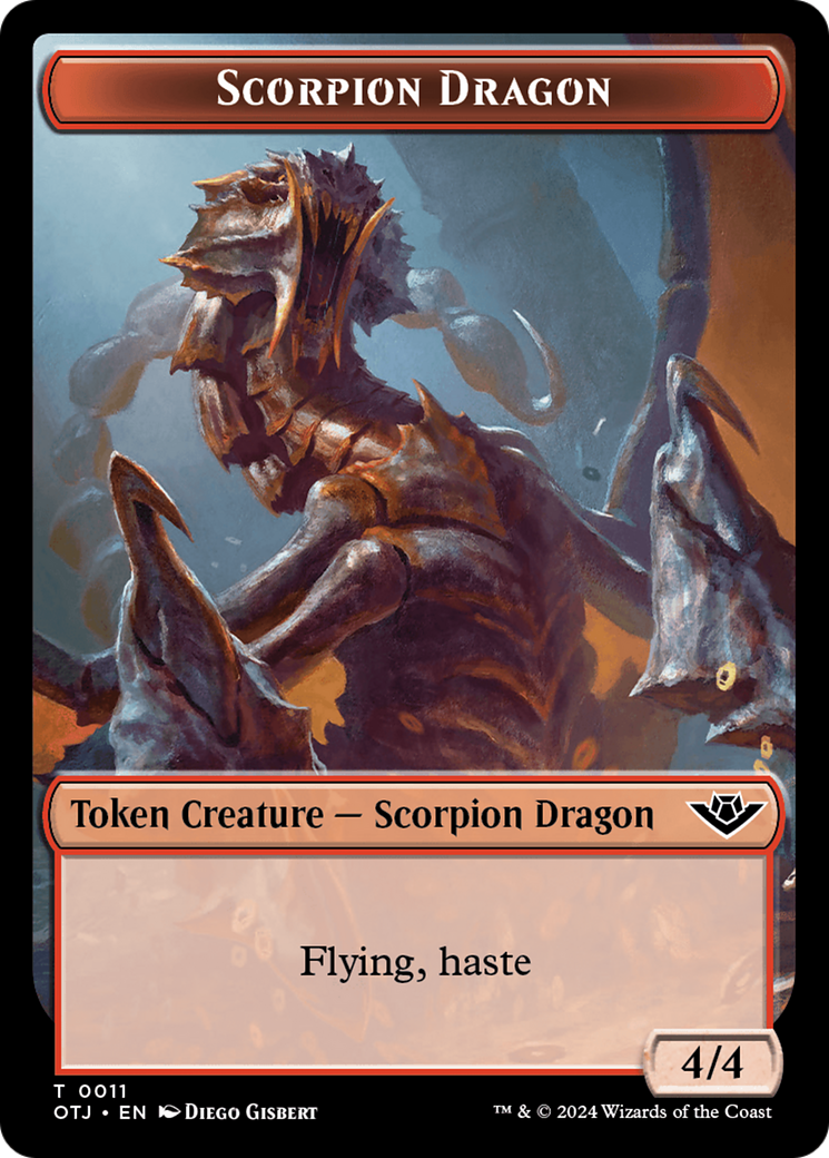 Scorpion Dragon // Plot Double-Sided Token [Outlaws of Thunder Junction Tokens] | Gate City Games LLC