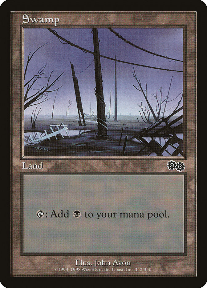 Swamp (342) [Urza's Saga] | Gate City Games LLC