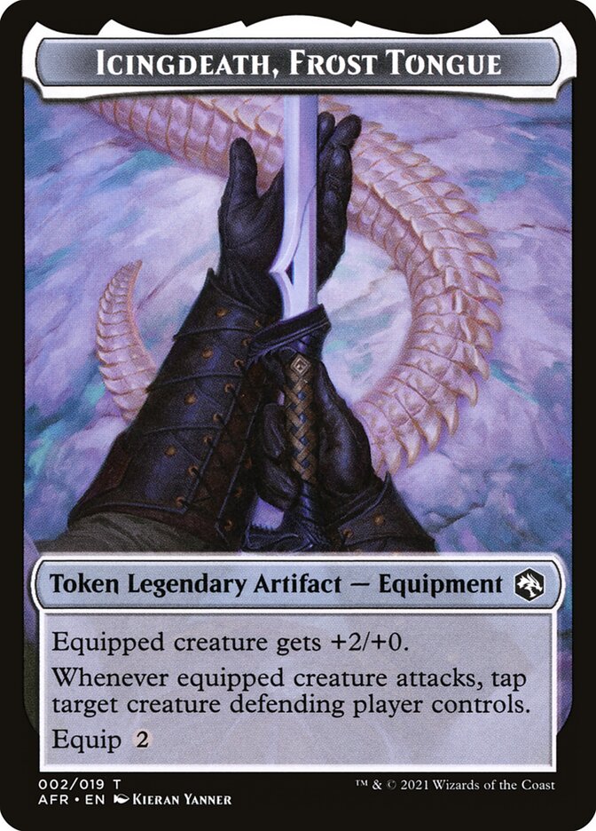 Wolf // Icingdeath, Frost Tongue Double-Sided Token [Dungeons & Dragons: Adventures in the Forgotten Realms Tokens] | Gate City Games LLC