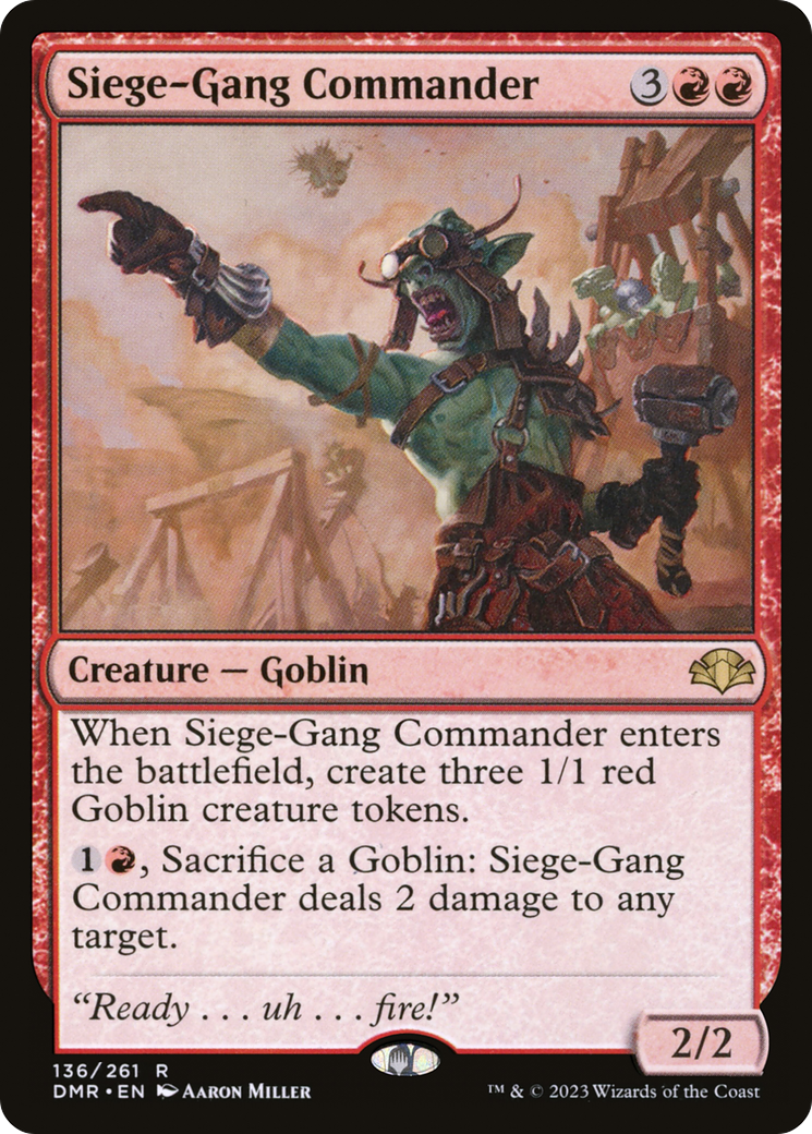 Siege-Gang Commander [Dominaria Remastered] | Gate City Games LLC