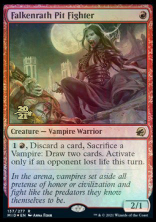 Falkenrath Pit Fighter [Innistrad: Midnight Hunt Prerelease Promos] | Gate City Games LLC