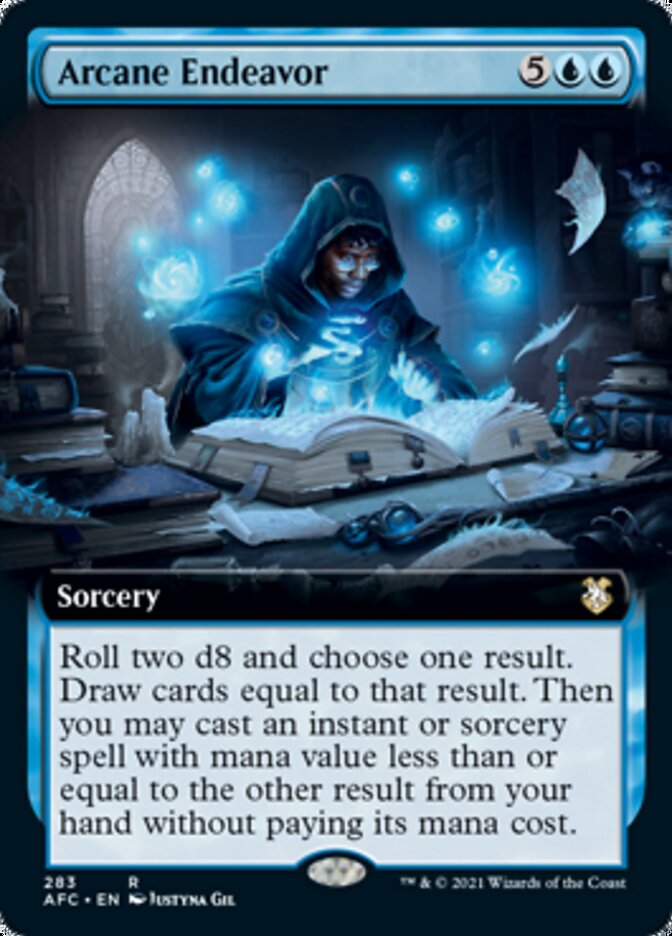 Arcane Endeavor (Extended Art) [Dungeons & Dragons: Adventures in the Forgotten Realms Commander] | Gate City Games LLC