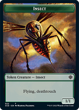 Insect // Human Warrior Double-Sided Token [Starter Commander Decks] | Gate City Games LLC