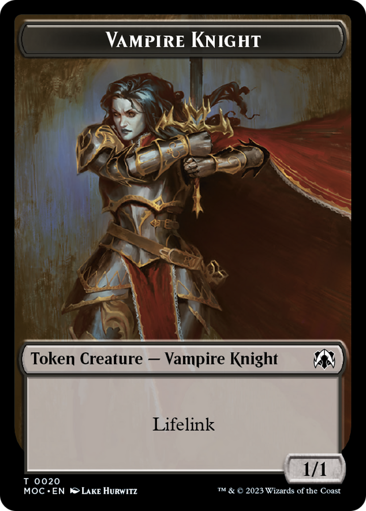 Vampire Knight // Soldier Double-Sided Token [March of the Machine Commander Tokens] | Gate City Games LLC