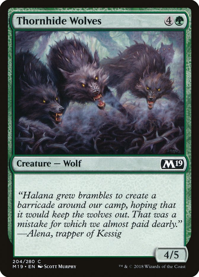 Thornhide Wolves [Core Set 2019] | Gate City Games LLC