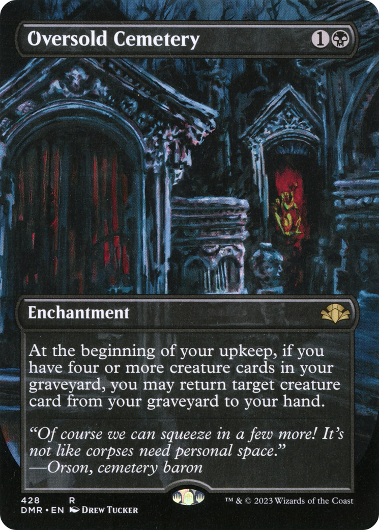 Oversold Cemetery (Borderless Alternate Art) [Dominaria Remastered] | Gate City Games LLC