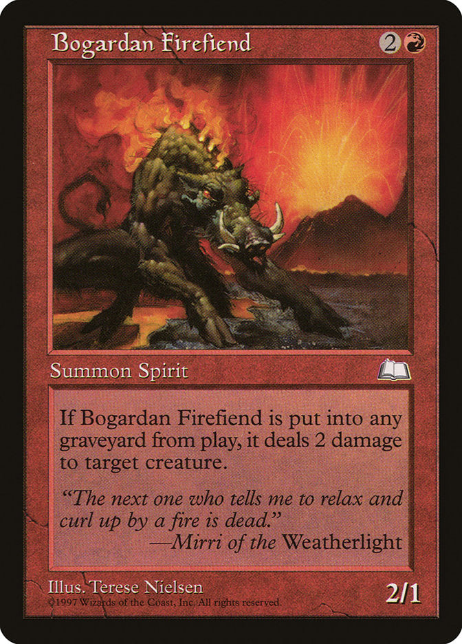 Bogardan Firefiend [Weatherlight] | Gate City Games LLC