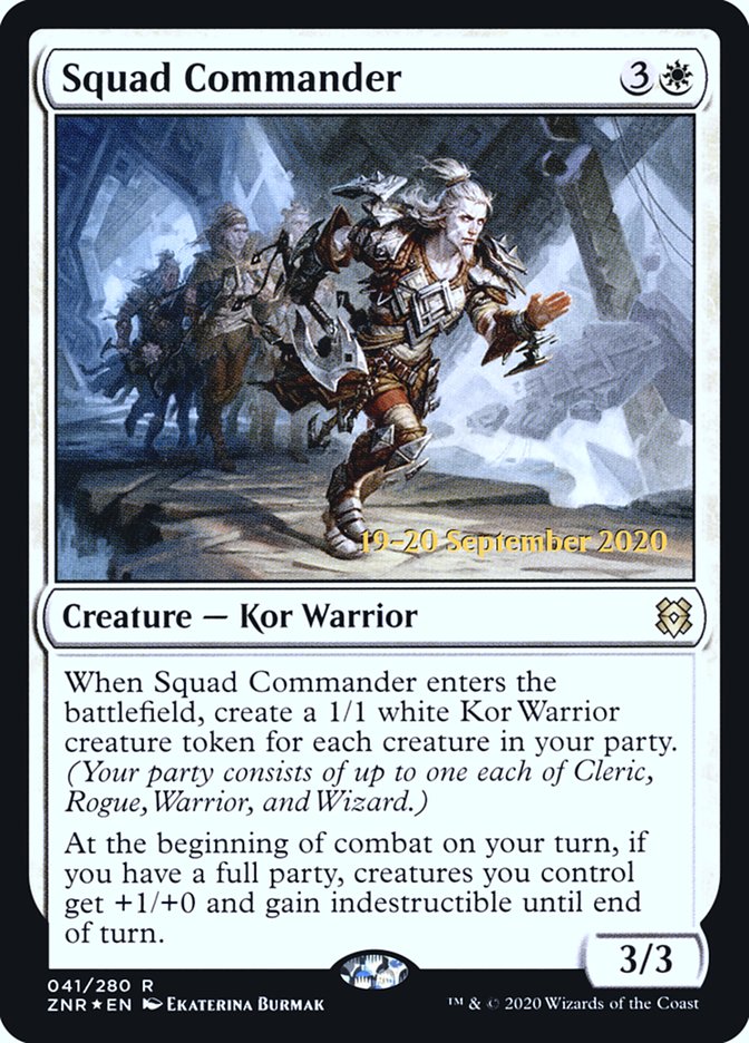 Squad Commander [Zendikar Rising Prerelease Promos] | Gate City Games LLC