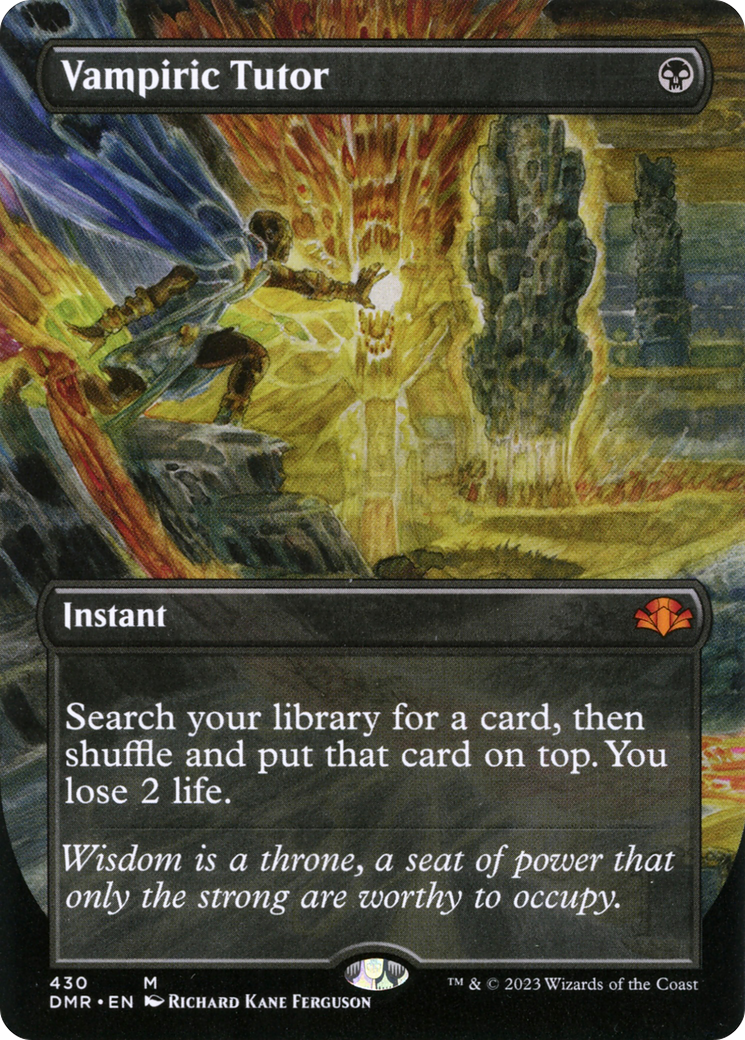 Vampiric Tutor (Borderless Alternate Art) [Dominaria Remastered] | Gate City Games LLC
