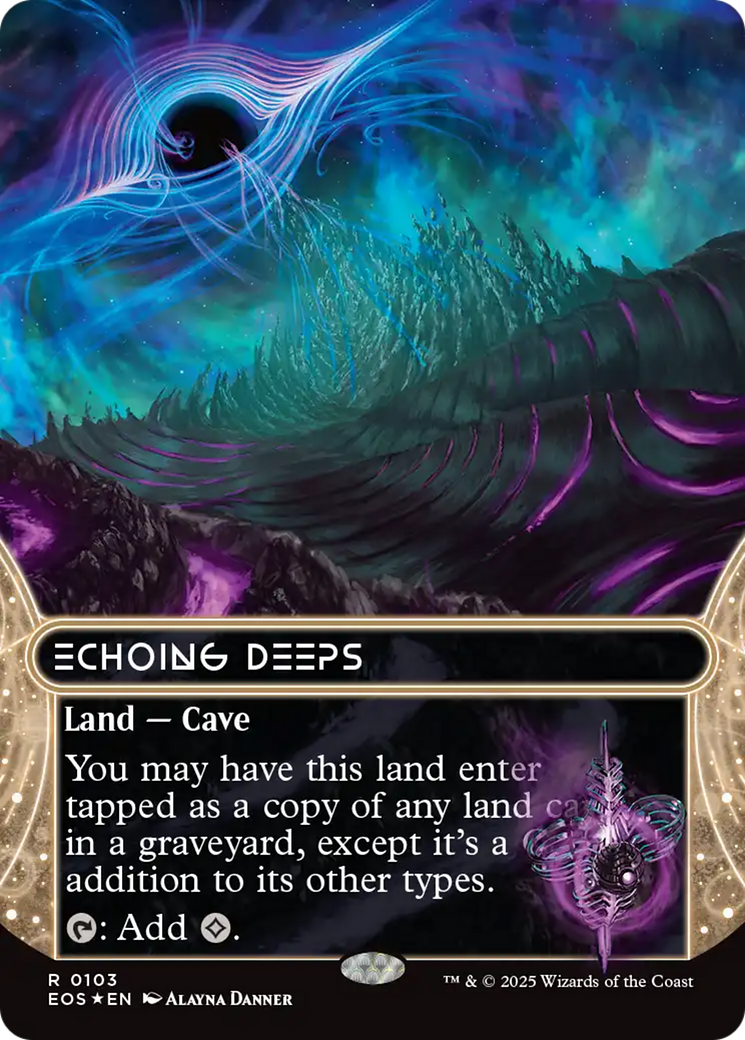 Echoing Deeps (0103) (Borderless) (Galaxy Foil) [Edge of Eternities: Stellar Sights] | Gate City Games LLC