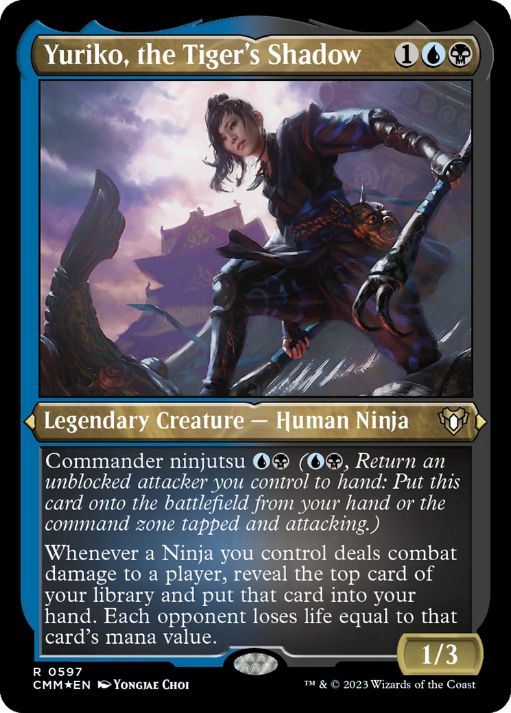 Yuriko, the Tiger's Shadow (Foil Etched) [Commander Masters] | Gate City Games LLC