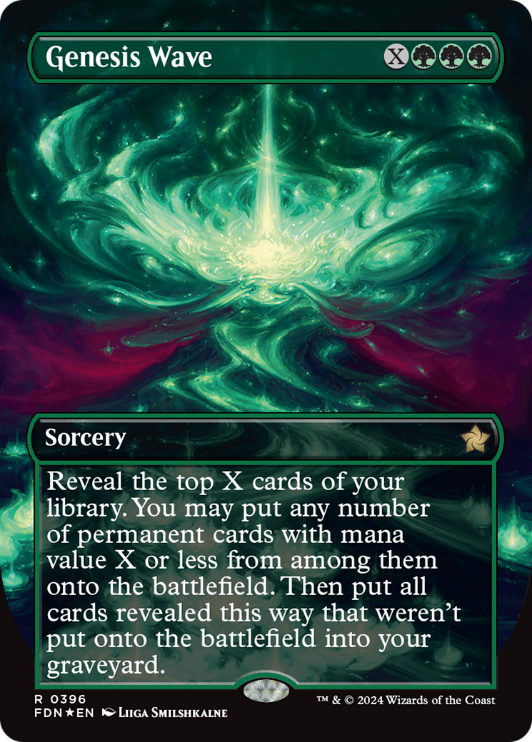 Genesis Wave (Borderless) (Mana Foil) [Foundations] | Gate City Games LLC