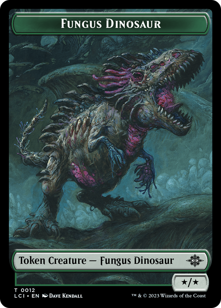 Fungus Dinosaur // Dinosaur (0001) Double-Sided Token [The Lost Caverns of Ixalan Tokens] | Gate City Games LLC