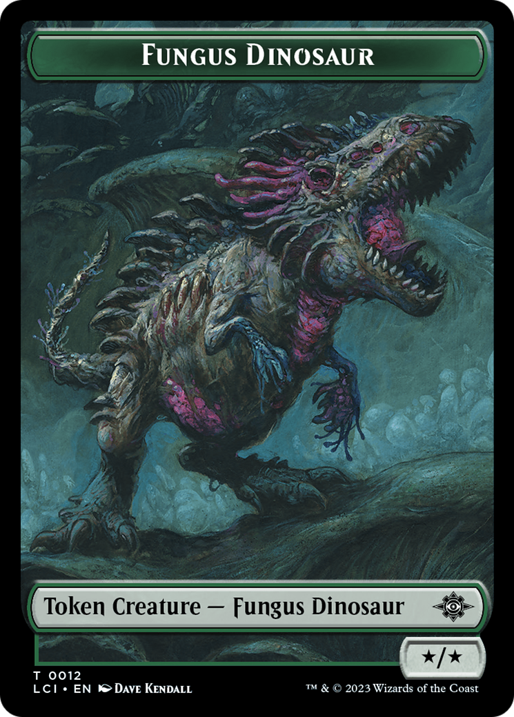 Fungus Dinosaur // Vampire Demon Double-Sided Token [The Lost Caverns of Ixalan Tokens] | Gate City Games LLC