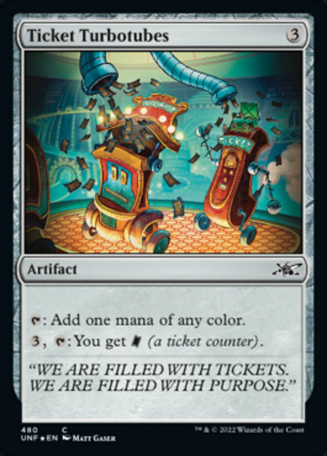 Ticket Turbotubes (Galaxy Foil) [Unfinity] | Gate City Games LLC