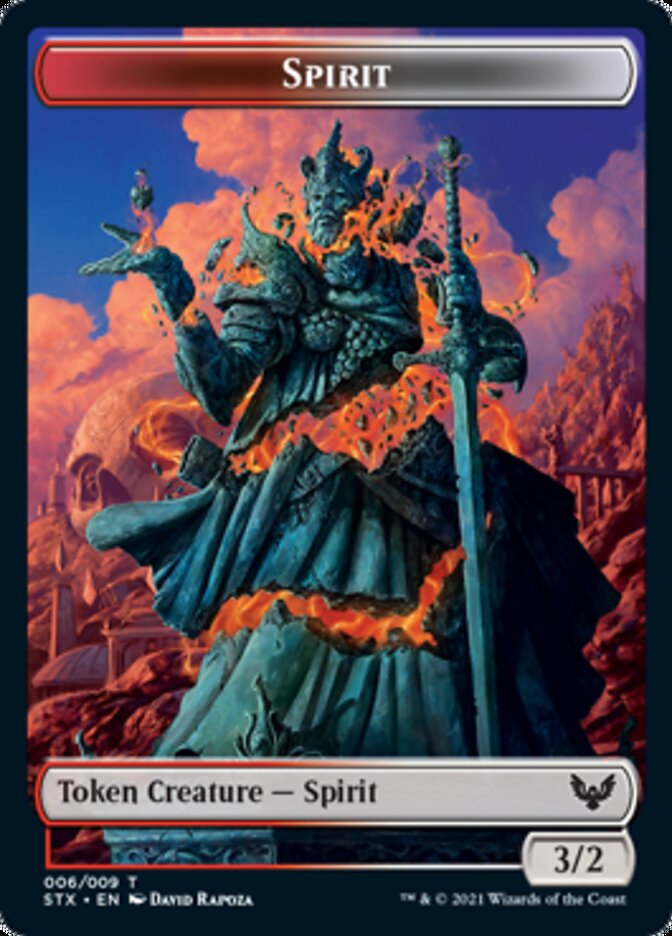 Spirit // Avatar Double-Sided Token [Strixhaven: School of Mages Tokens] | Gate City Games LLC