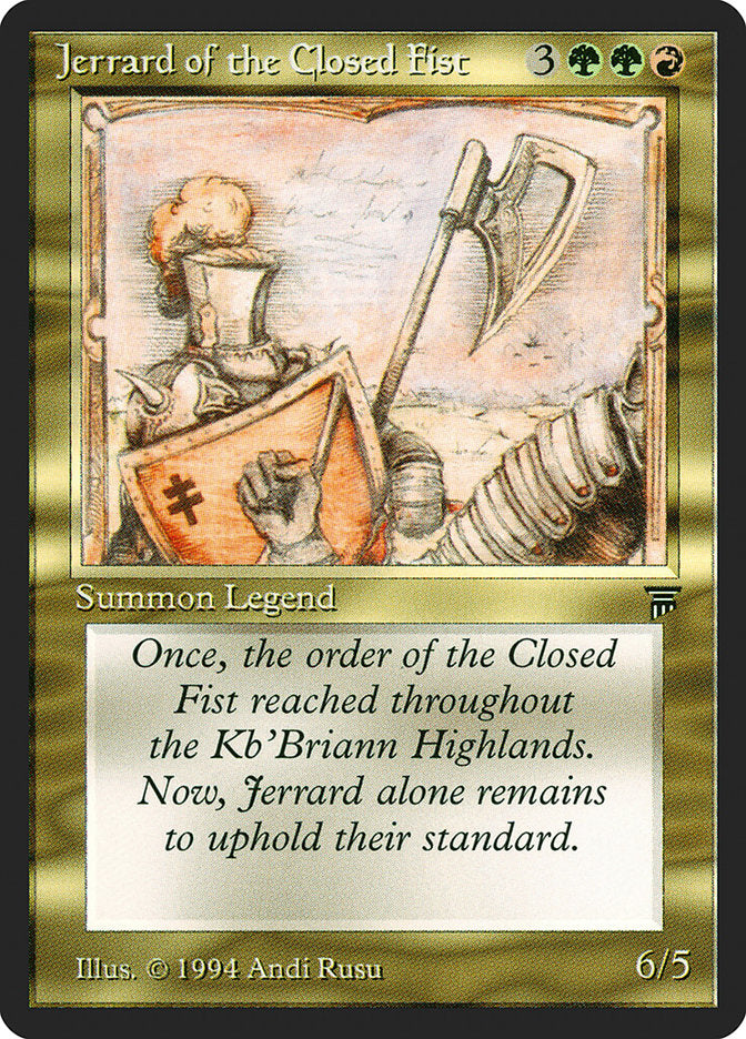 Jerrard of the Closed Fist [Legends] | Gate City Games LLC