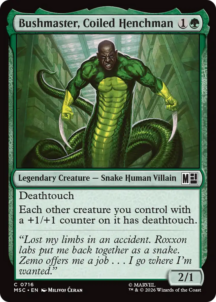 Bushmaster, Coiled Henchman [Marvel Super Heroes Commander] | Gate City Games LLC