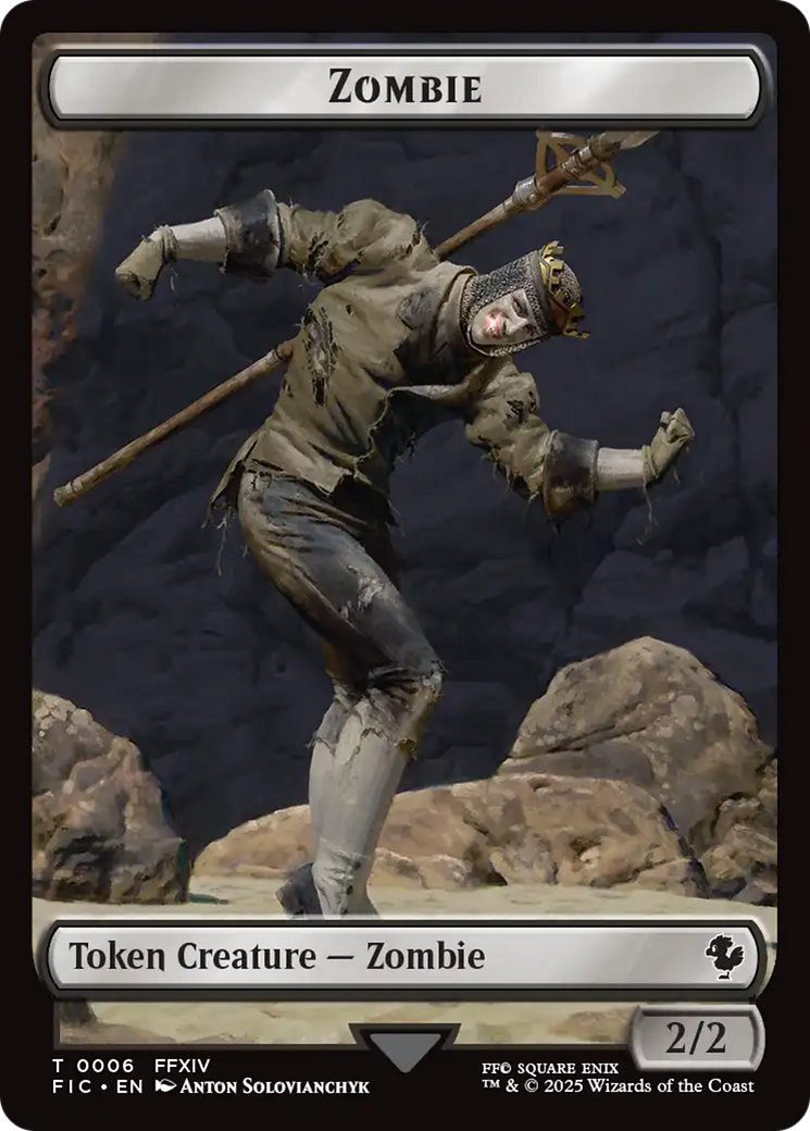 Moogle // Zombie Double-Sided Token [FINAL FANTASY Commander Tokens] | Gate City Games LLC