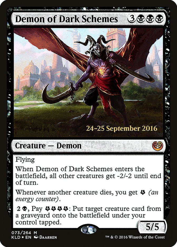 Demon of Dark Schemes [Kaladesh Prerelease Promos] | Gate City Games LLC