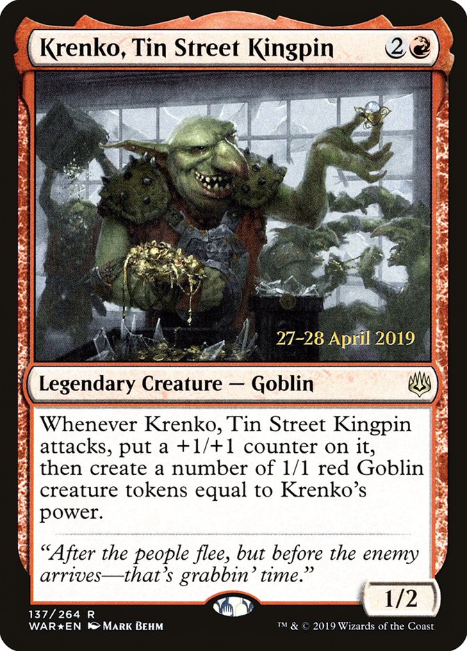 Krenko, Tin Street Kingpin [War of the Spark Prerelease Promos] | Gate City Games LLC