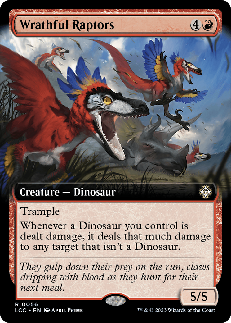 Wrathful Raptors (Extended Art) [The Lost Caverns of Ixalan Commander] | Gate City Games LLC