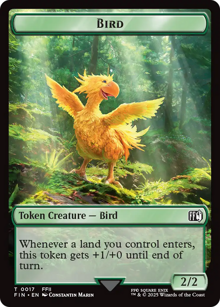 Hero (0008) // Bird (0017) Double-Sided Token [FINAL FANTASY Tokens] | Gate City Games LLC