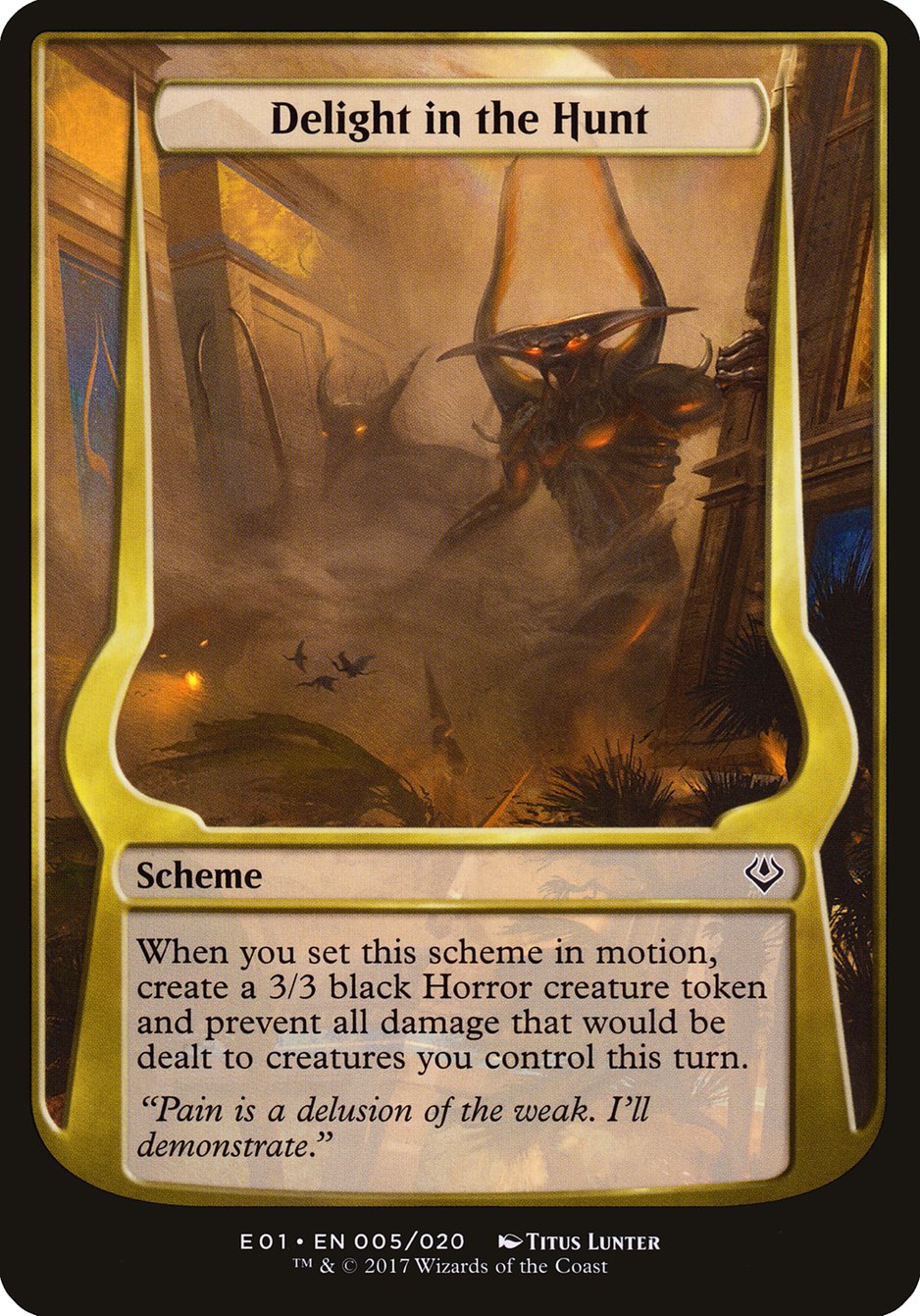 Delight in the Hunt (Schemes) [Archenemy: Nicol Bolas Schemes] | Gate City Games LLC