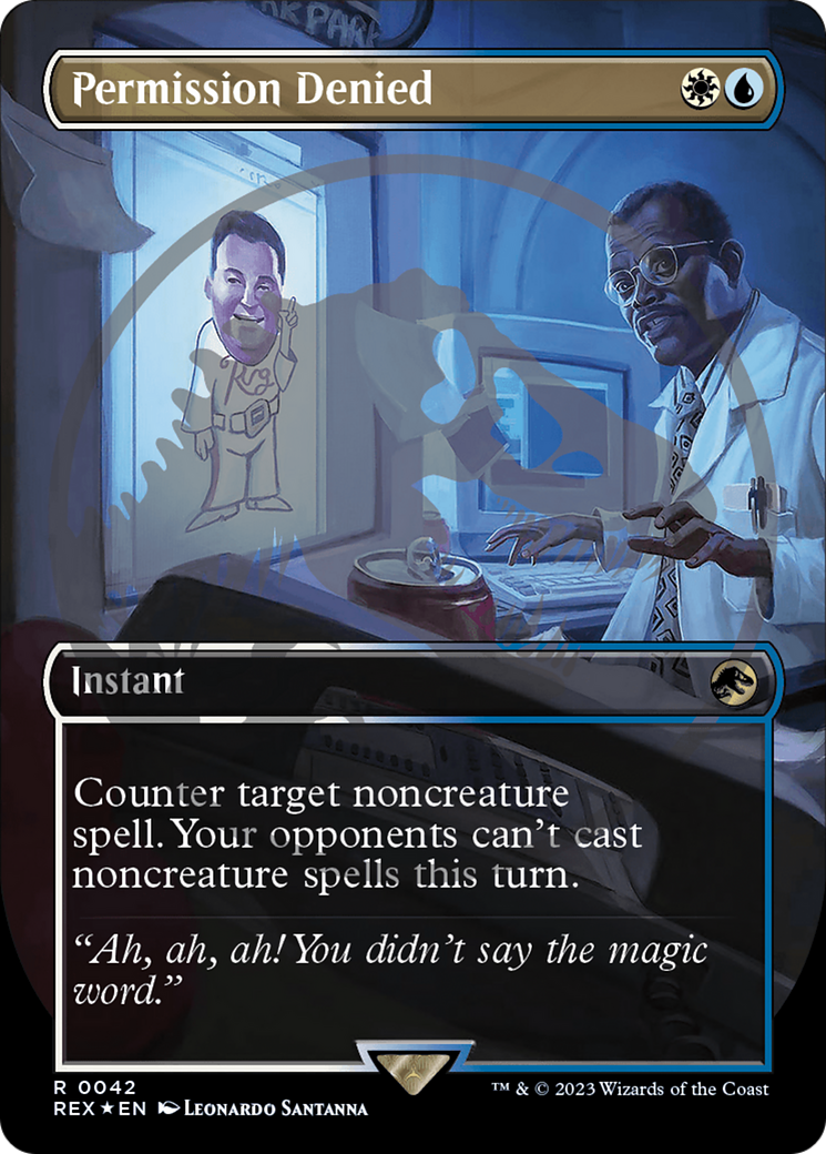 Permission Denied (Emblem) (Borderless) [Jurassic World Collection Tokens] | Gate City Games LLC