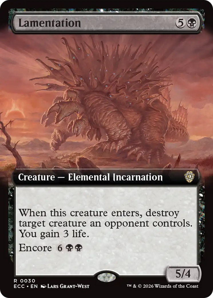 Lamentation (Extended Art) [Lorwyn Eclipsed Commander] | Gate City Games LLC